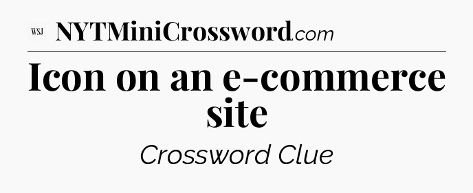 Icon on an e-commerce site - WSJ Crossword