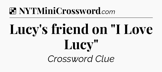 Solution: Lucy's friend on 