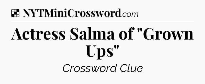 Solution: Actress Salma of 