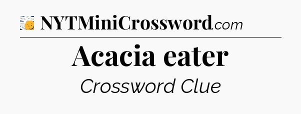 Acacia eater - 7 Little Words