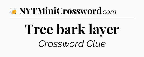 Tree bark layer - 7 Little Words