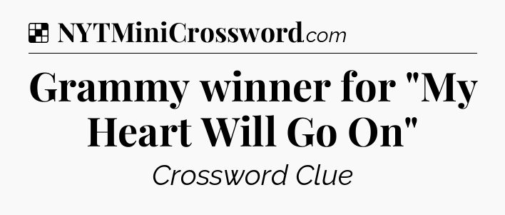 Solution: Grammy winner for 