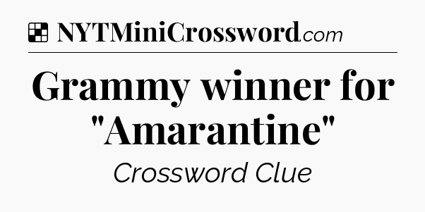 Solution: Grammy winner for 