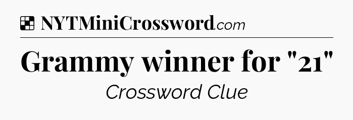 Solution: Grammy winner for 