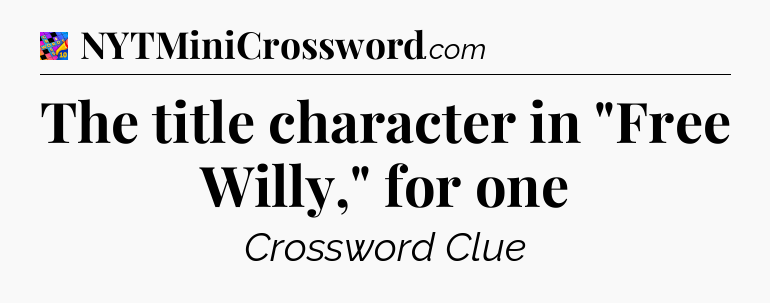 The title character in 