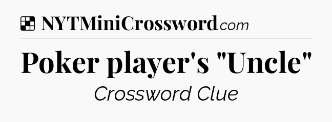 Solution: Poker player's 