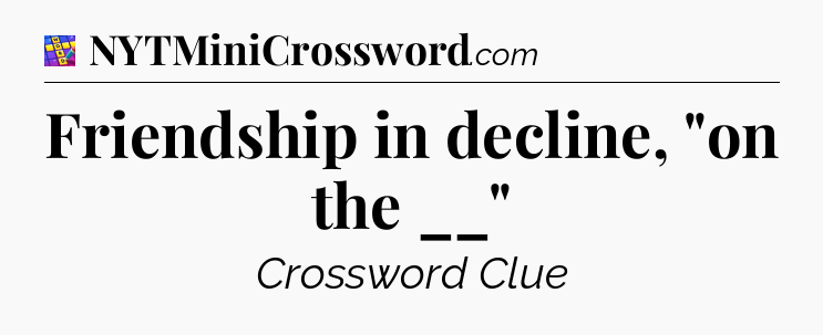 Friendship in decline, 