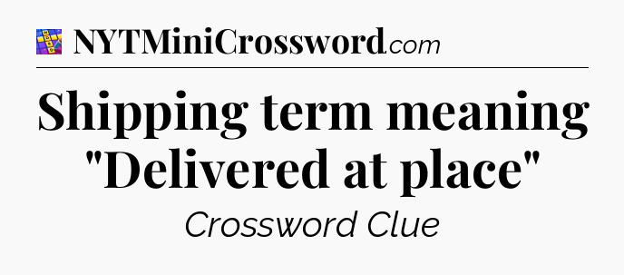 Shipping term meaning 