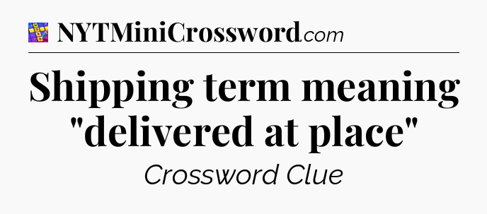 Shipping term meaning 