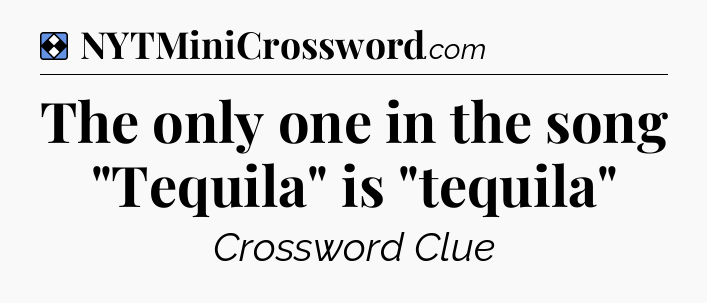 Solution: The only one in the song 