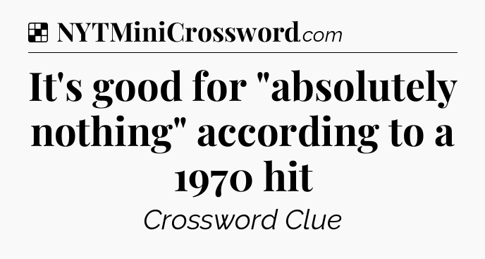 Solution: It's good for 