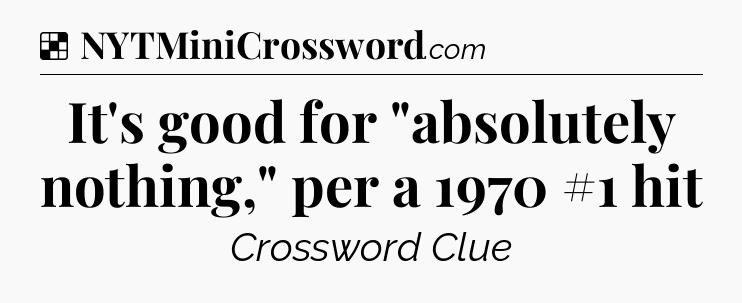 Solution: It's good for 