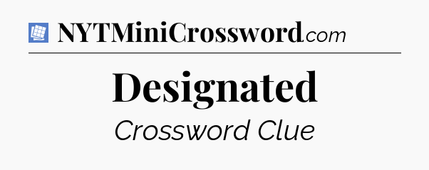 Designated Puzzle Page Crossword Clue