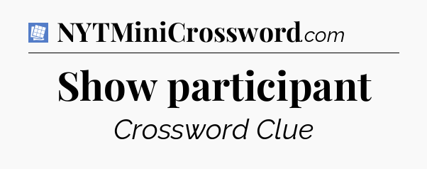 Show participant Puzzle Page Crossword Clue