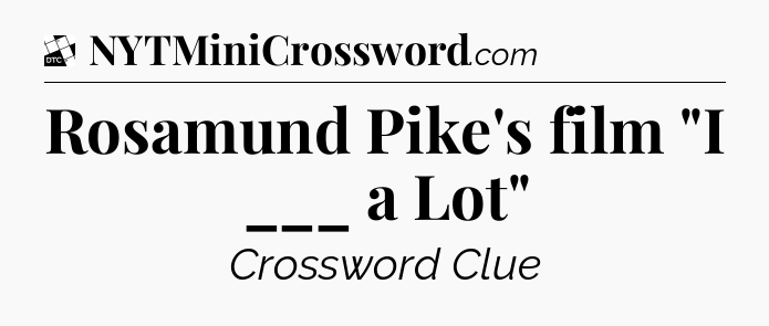 Rosamund Pike's film 