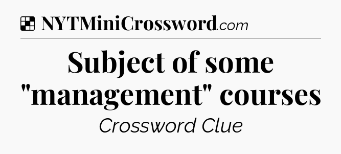 Solution: Subject of some 