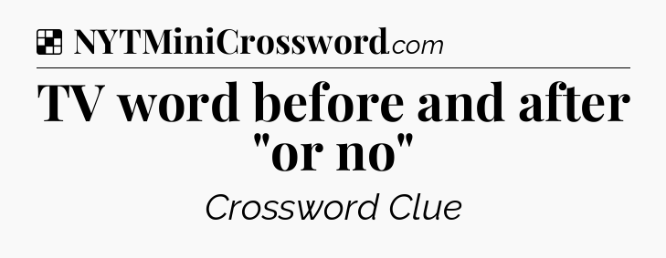 Solution: TV word before and after 