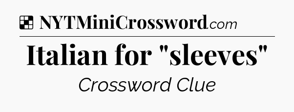 Solution: Italian for 