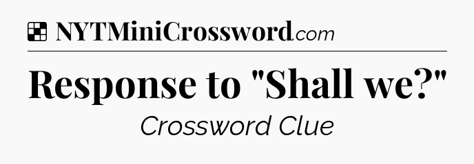 Solution: Response to 