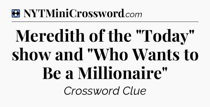 Solution: Meredith of the 