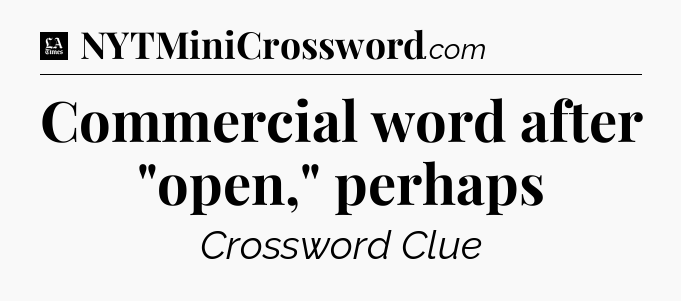 Commercial word after 