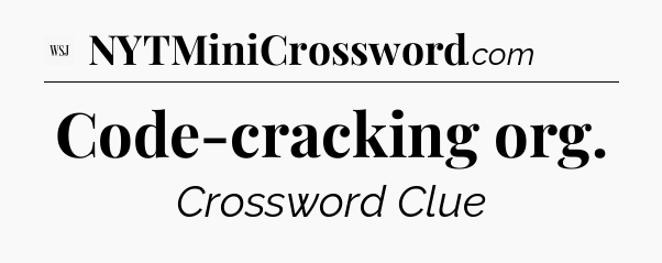 Code-cracking org - WSJ Crossword