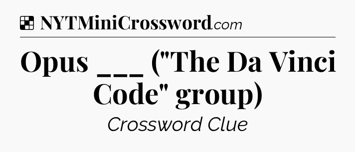 Solution: Opus ___ (