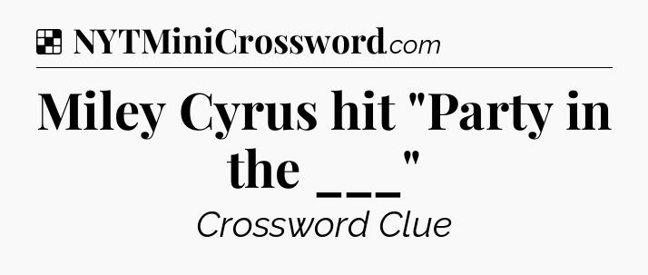 Solution: Miley Cyrus hit 