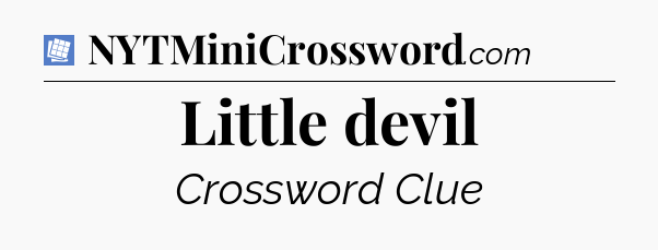 Little devil Puzzle Page Crossword Clue