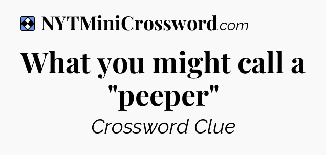 Solution: What you might call a 