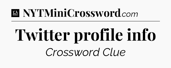 Twitter profile info - LA Times Crossword