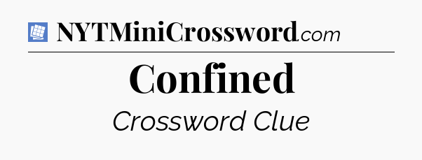 Confined Puzzle Page Crossword Clue