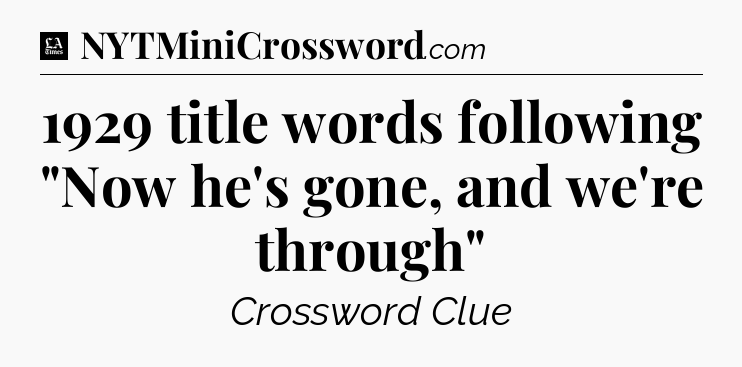 1929 title words following 