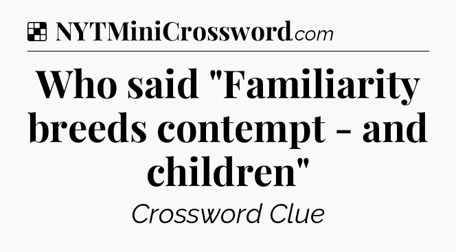 Solution: Who said 