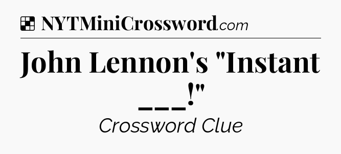 Solution: John Lennon's 