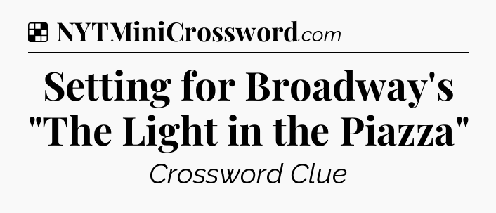 Solution: Setting for Broadway's 