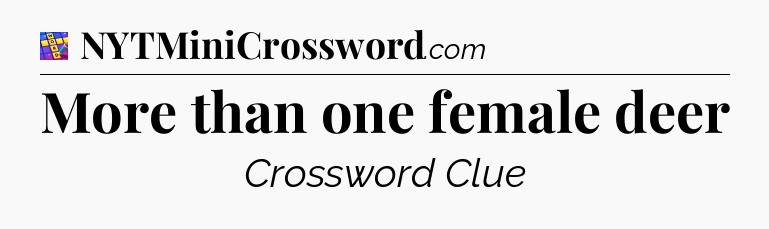 More than one female deer Codycross