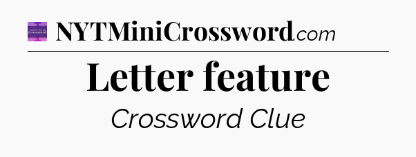 Letter feature - Thomas Joseph Crossword