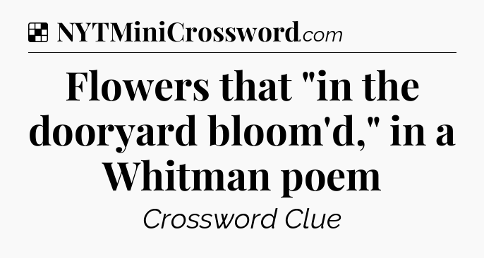 Solution: Flowers that 