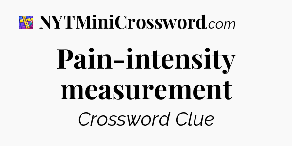 Pain-intensity measurement Codycross