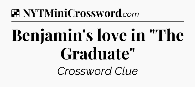 Solution: Benjamin's love in 