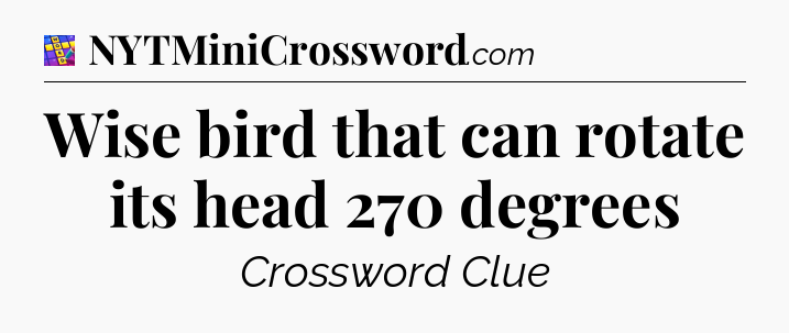 Wise bird that can rotate its head 270 degrees Codycross