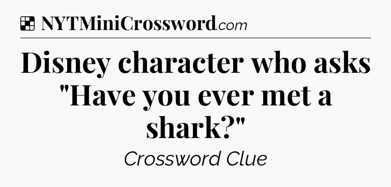 Disney character who asks 