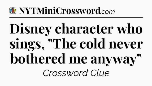 Disney character who sings, 