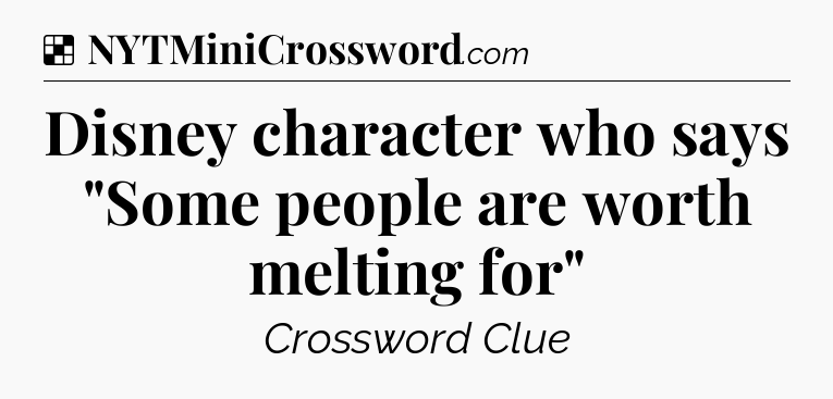 Solution: Disney character who says 