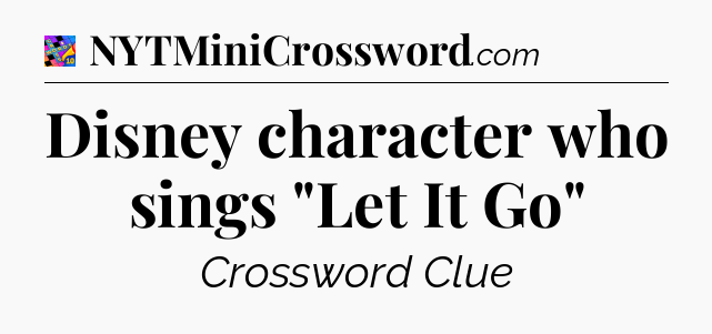 Disney character who sings 