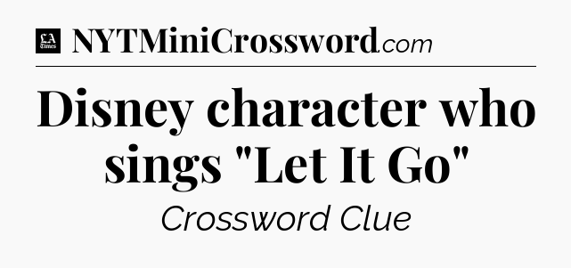 Disney character who sings 