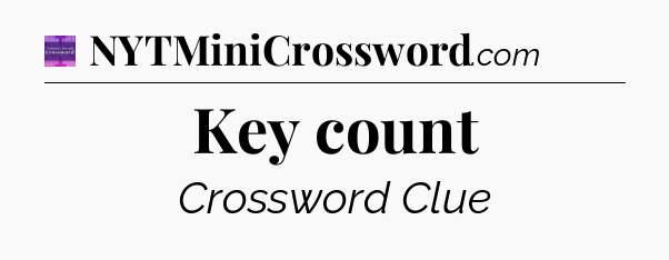 Key count - Thomas Joseph Crossword