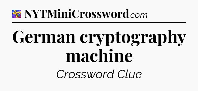 German cryptography machine Codycross