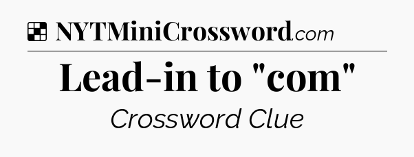 Solution: Lead-in to 